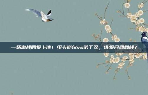 一场激战即将上演！纽卡斯尔vs诺丁汉，谁将问鼎巅峰？