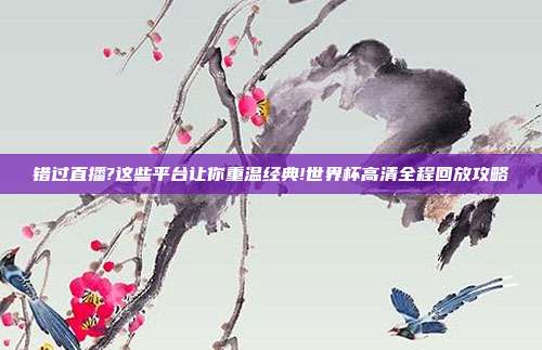 错过直播?这些平台让你重温经典!世界杯高清全程回放攻略