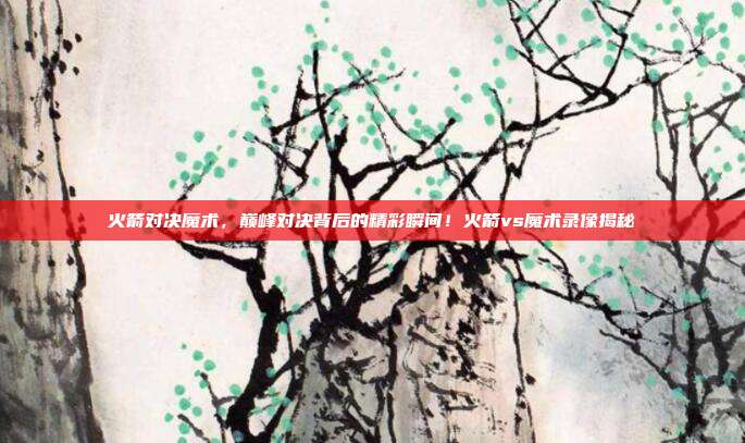 火箭对决魔术，巅峰对决背后的精彩瞬间！火箭vs魔术录像揭秘