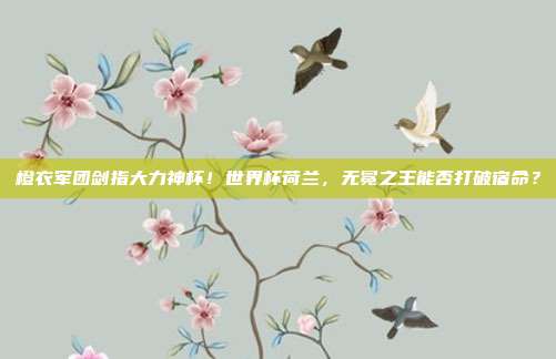橙衣军团剑指大力神杯！世界杯荷兰，无冕之王能否打破宿命？