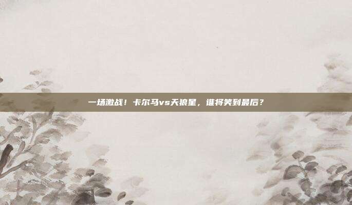 一场激战！卡尔马vs天狼星，谁将笑到最后？