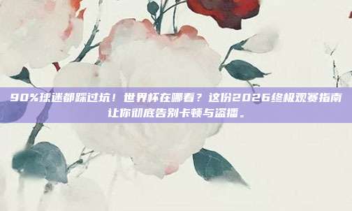 90%球迷都踩过坑！世界杯在哪看？这份2026终极观赛指南让你彻底告别卡顿与盗播。