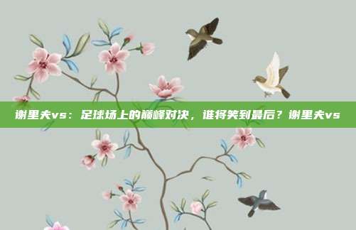 谢里夫vs：足球场上的巅峰对决，谁将笑到最后？谢里夫vs