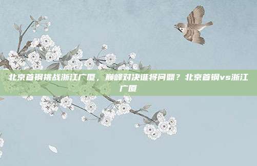 北京首钢挑战浙江广厦，巅峰对决谁将问鼎？北京首钢vs浙江广厦