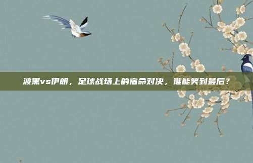 波黑vs伊朗，足球战场上的宿命对决，谁能笑到最后？
