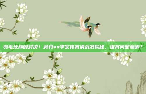 羽毛球巅峰对决！林丹vs李宗伟高清战况揭秘，谁将问鼎巅峰？