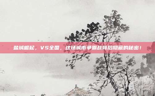 盐城崛起，VS全国，这场城市争霸战背后隐藏的秘密！