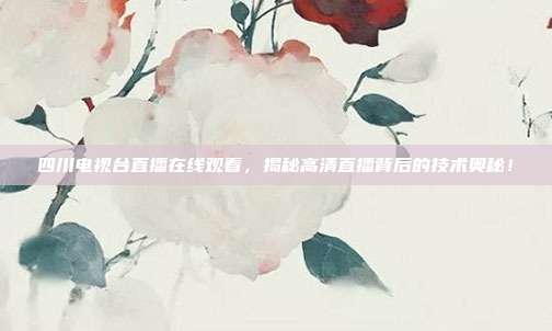 四川电视台直播在线观看，揭秘高清直播背后的技术奥秘！