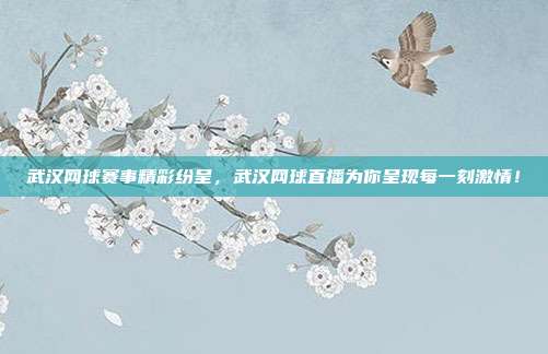 武汉网球赛事精彩纷呈，武汉网球直播为你呈现每一刻激情！