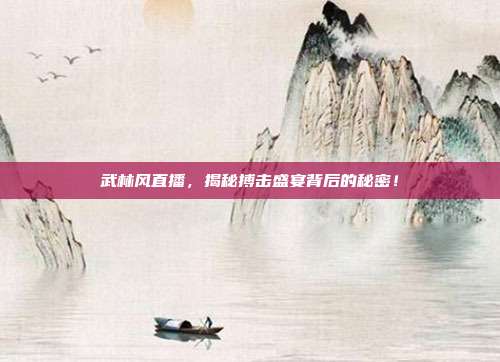 武林风直播，揭秘搏击盛宴背后的秘密！