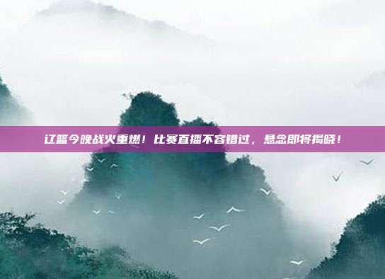 辽篮今晚战火重燃！比赛直播不容错过，悬念即将揭晓！