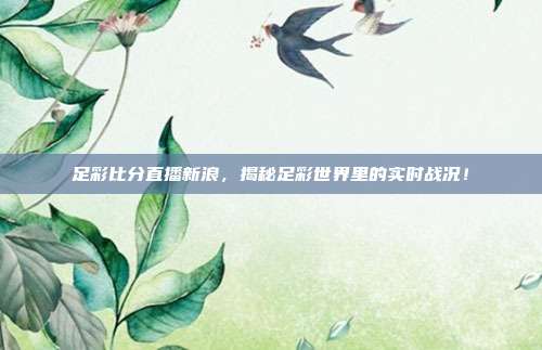 足彩比分直播新浪，揭秘足彩世界里的实时战况！
