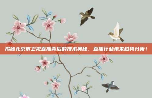 揭秘北京市卫视直播背后的技术奥秘，直播行业未来趋势分析！