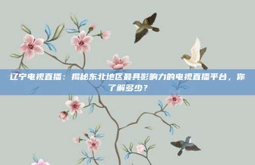 辽宁电视直播：揭秘东北地区最具影响力的电视直播平台，你了解多少？