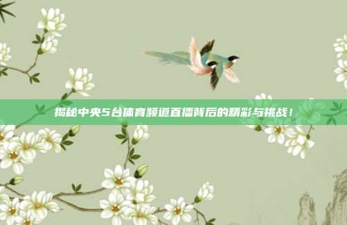 揭秘中央5台体育频道直播背后的精彩与挑战！