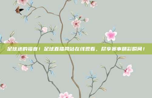足球迷的福音！足球直播网站在线观看，尽享赛事精彩瞬间！