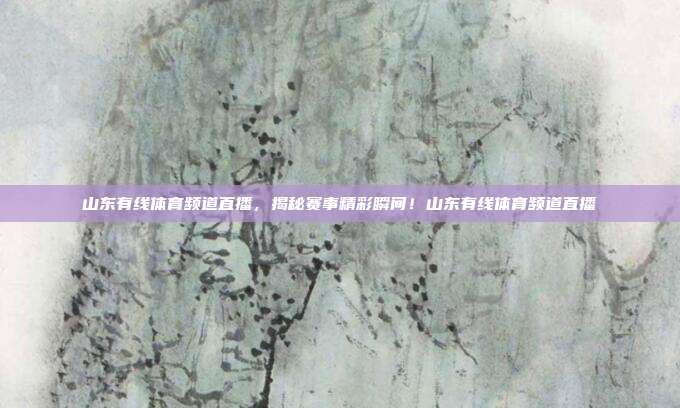 山东有线体育频道直播，揭秘赛事精彩瞬间！山东有线体育频道直播