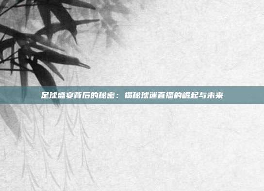 足球盛宴背后的秘密：揭秘球迷直播的崛起与未来