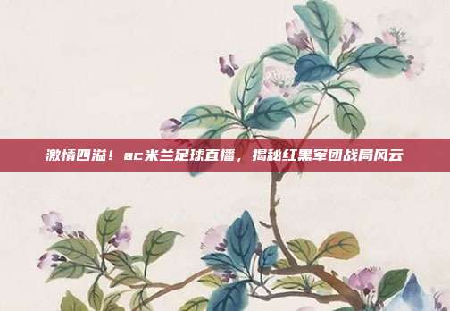 激情四溢！ac米兰足球直播，揭秘红黑军团战局风云